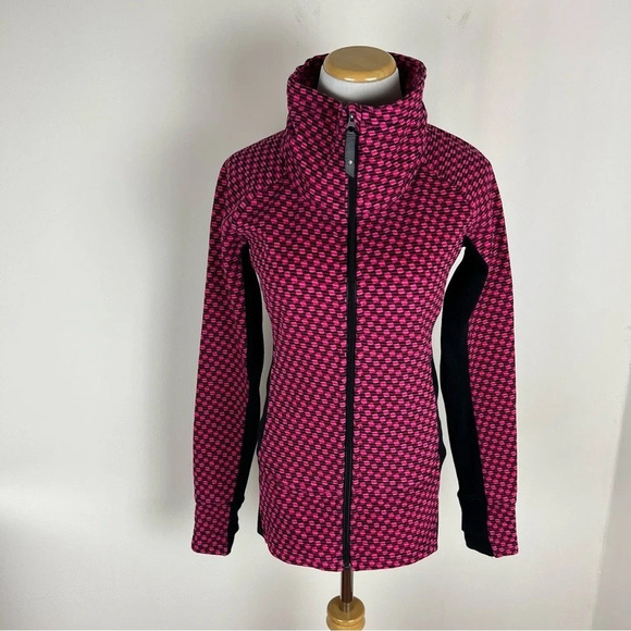 Lululemon Radiant Zip Up Jacket Berry Rumble pink & black print Size 4 - Picture 9 of 9